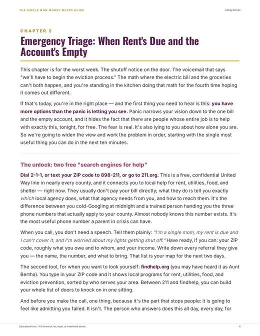 Chapter 2, Emergency Triage: When Rent's Due and the Account's Empty