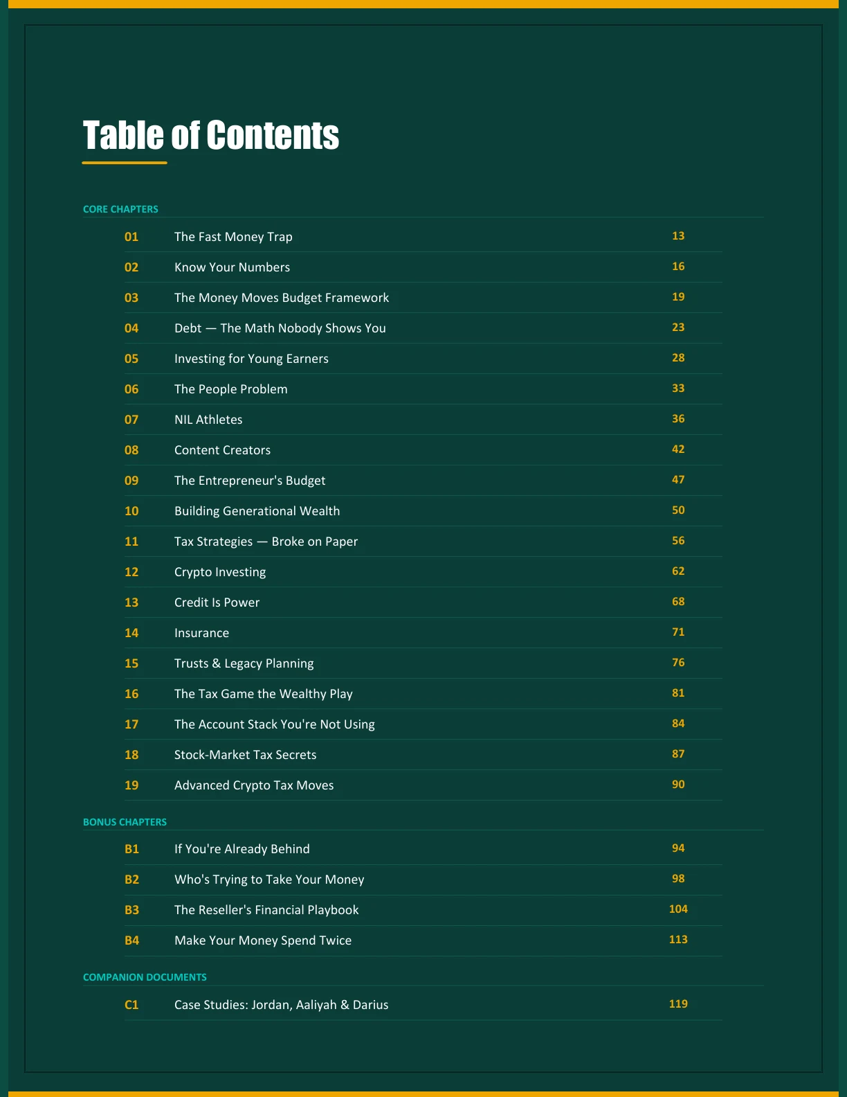 Full table of contents — all chapters